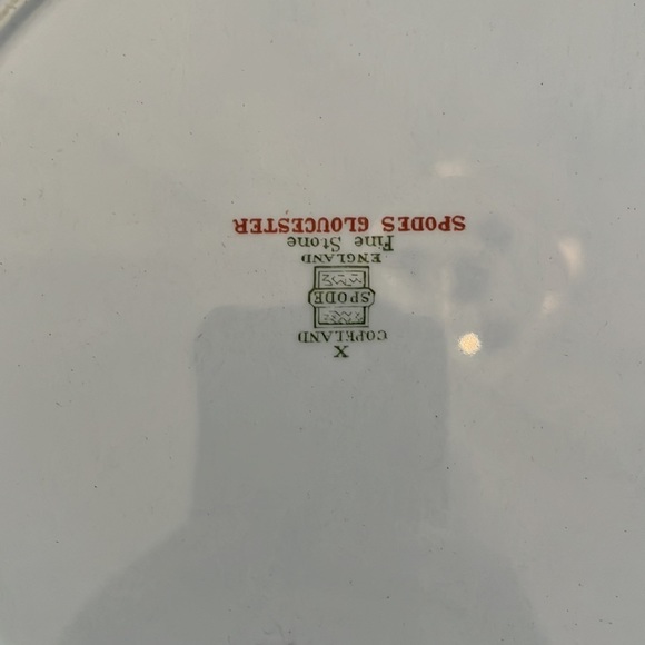 Spode GLOUCESTER RED-W89 *1 Dinner Plate(s)* 10 1/8" . 11 Vintage Plates! EUC! - Picture 3 of 4